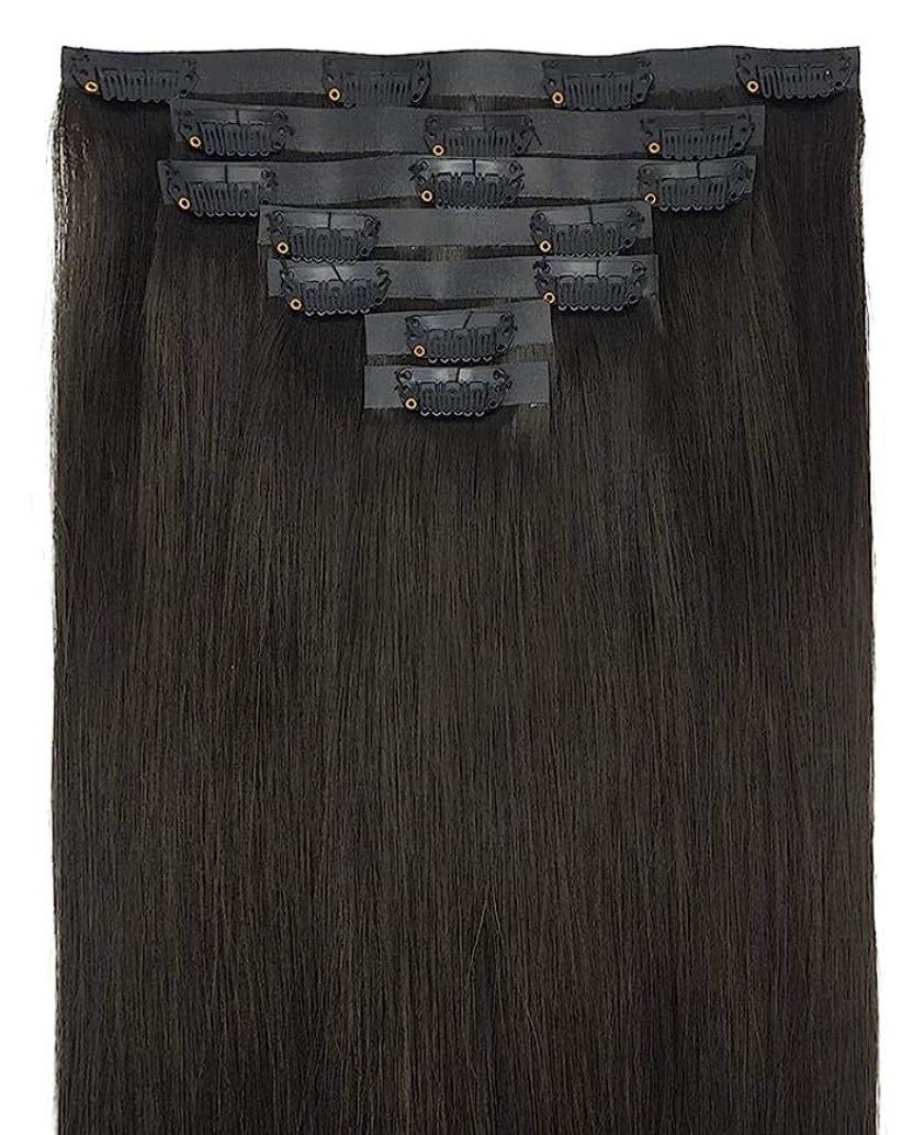 Off Black - Seamless Clip-In Hair Extensions