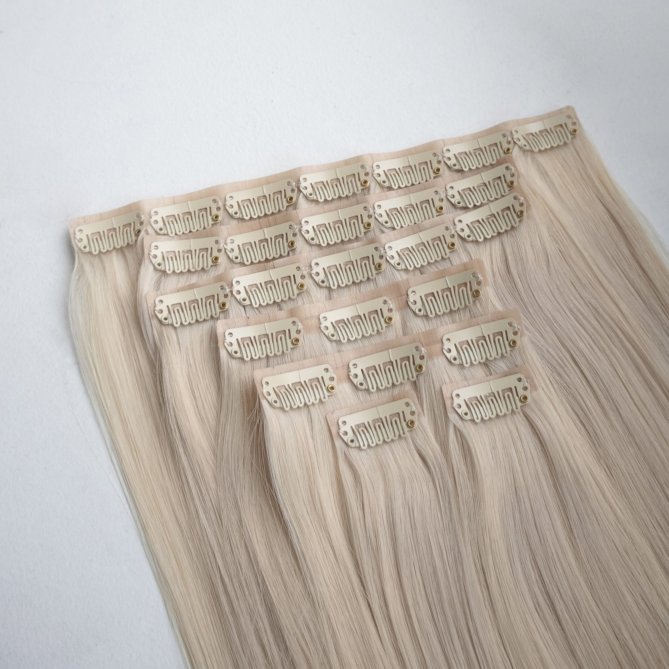 Ash Blonde - Seamless Clip-In Hair Extensions